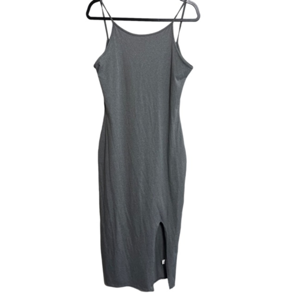 Heart & Hips Ladies Maxi Open Leg Grey Dress L